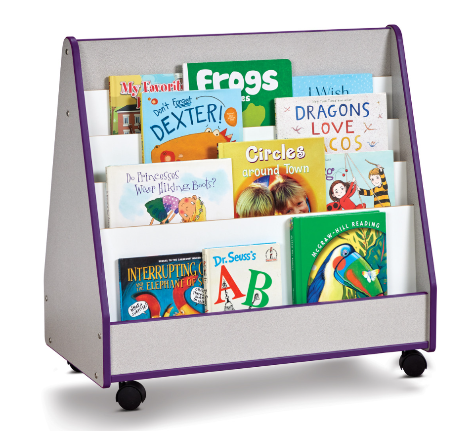 Rainbow Accents Double Sided Pick-a-Book Stand - Mobile - Purple