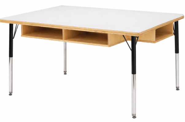 Jonti-Craft Table with Storage - 15" - 24" Ht - without Paper-Trays