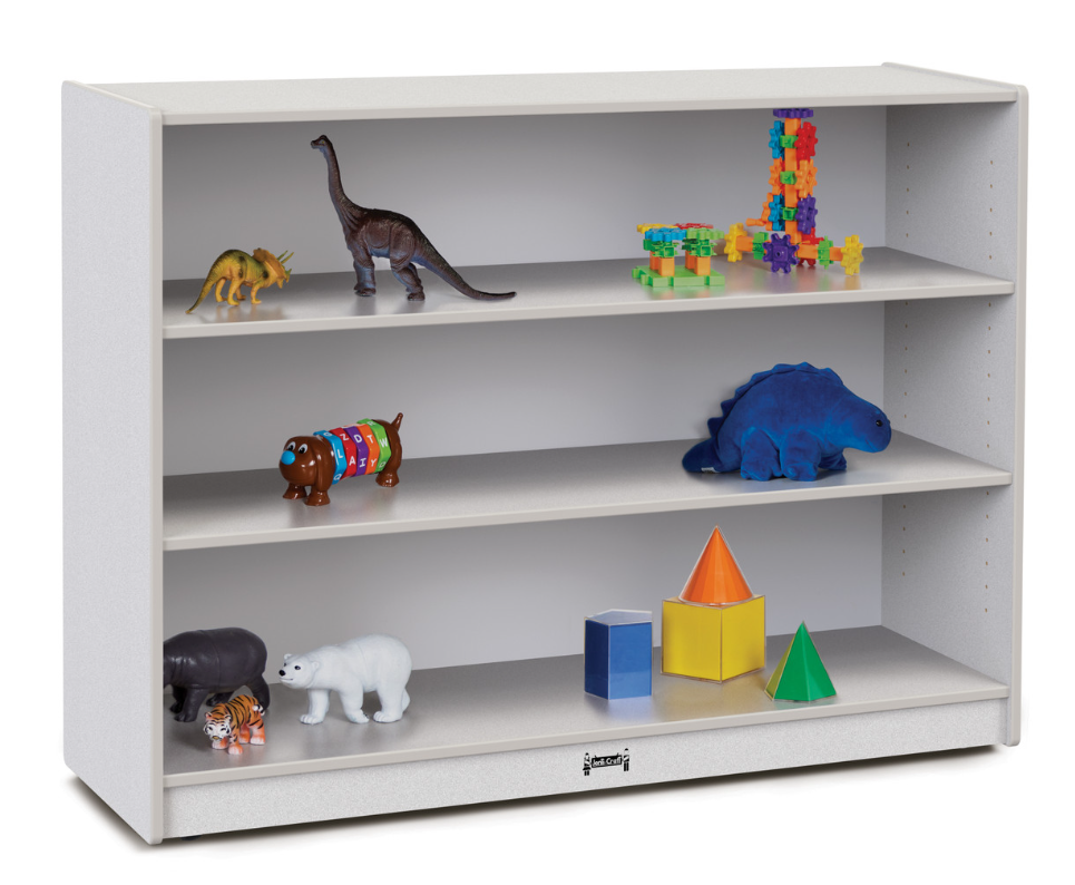 Rainbow Accents Super-Sized Adjustable Mobile Straight-Shelf - Gray