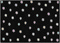 Small Daisies On Black Rug