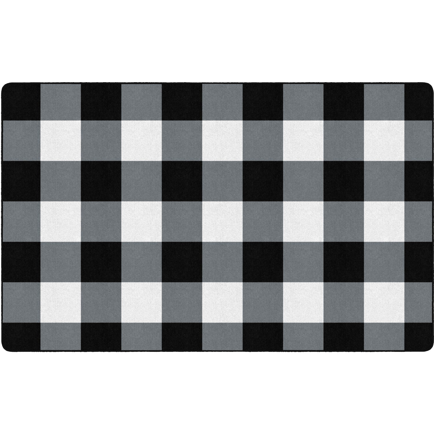 Industrial Chic Large Black & White Buffalo Check