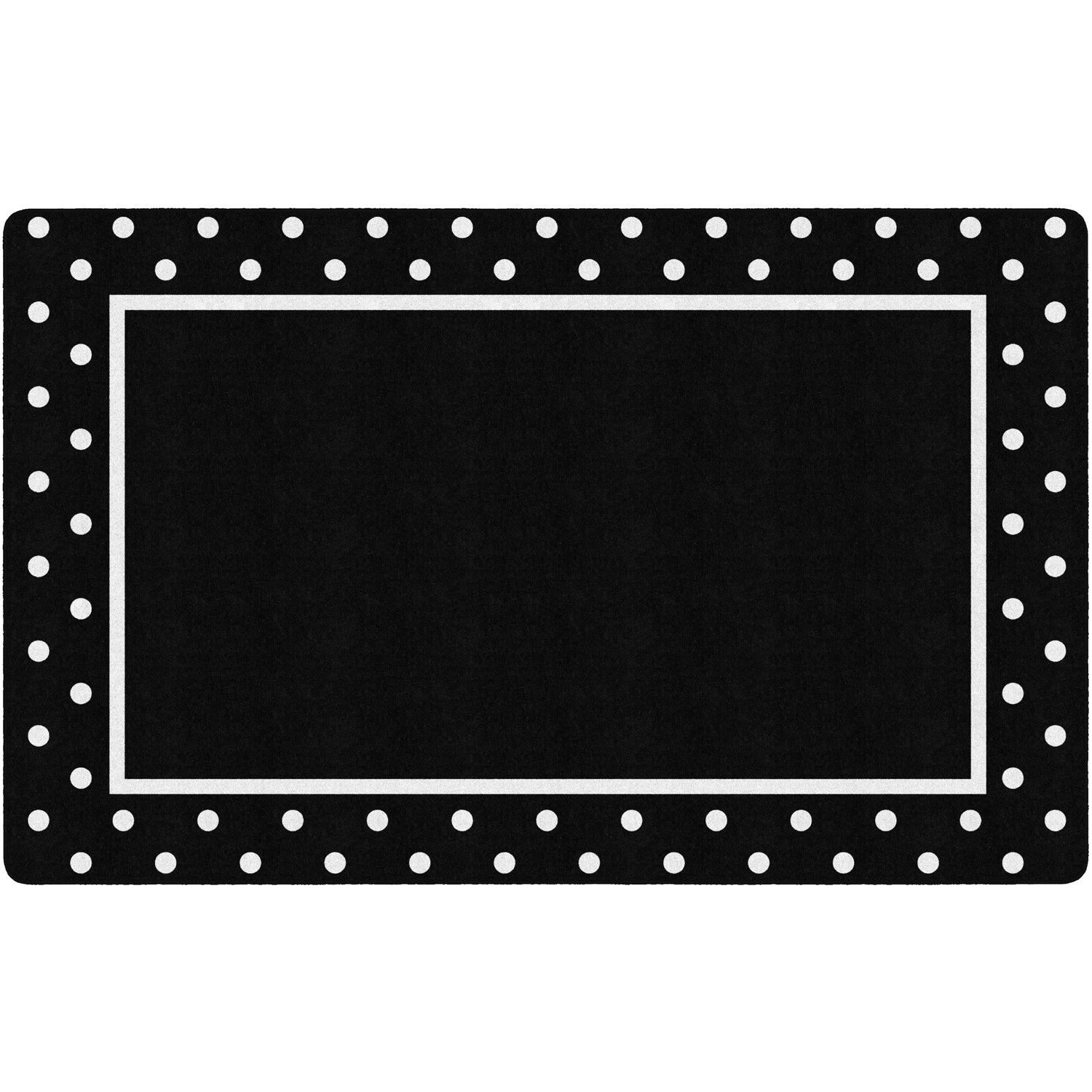 Simply Stylish Tropical Black & White Polka Dot Border