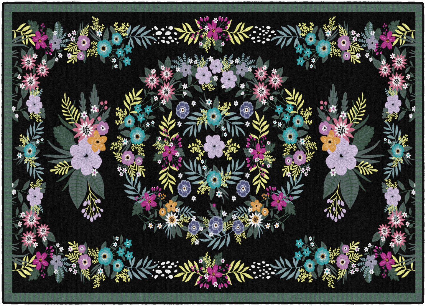 Vintage Floral Rug