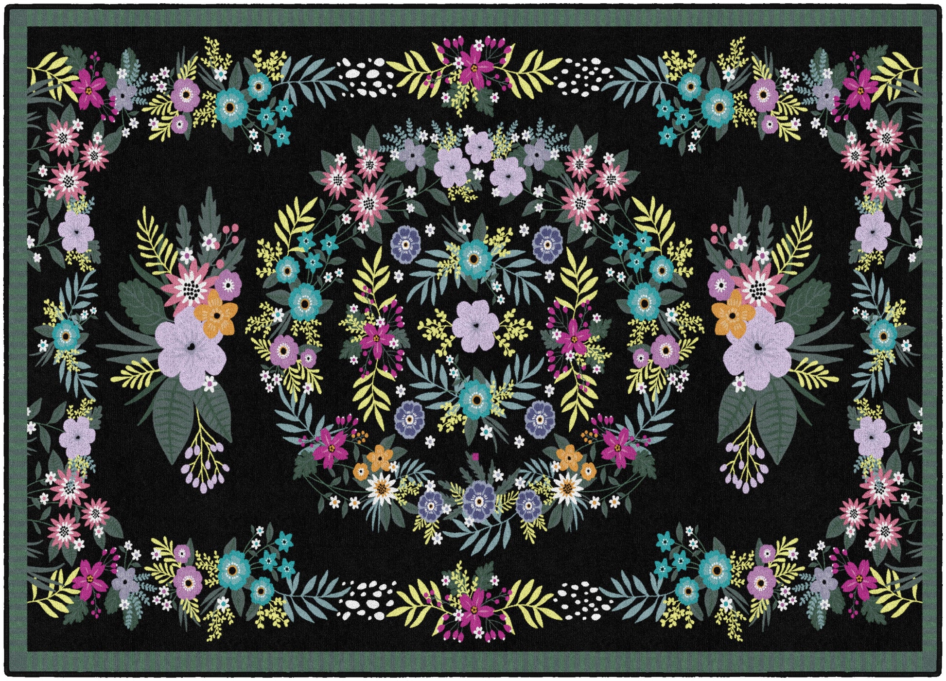 Vintage Floral Rug