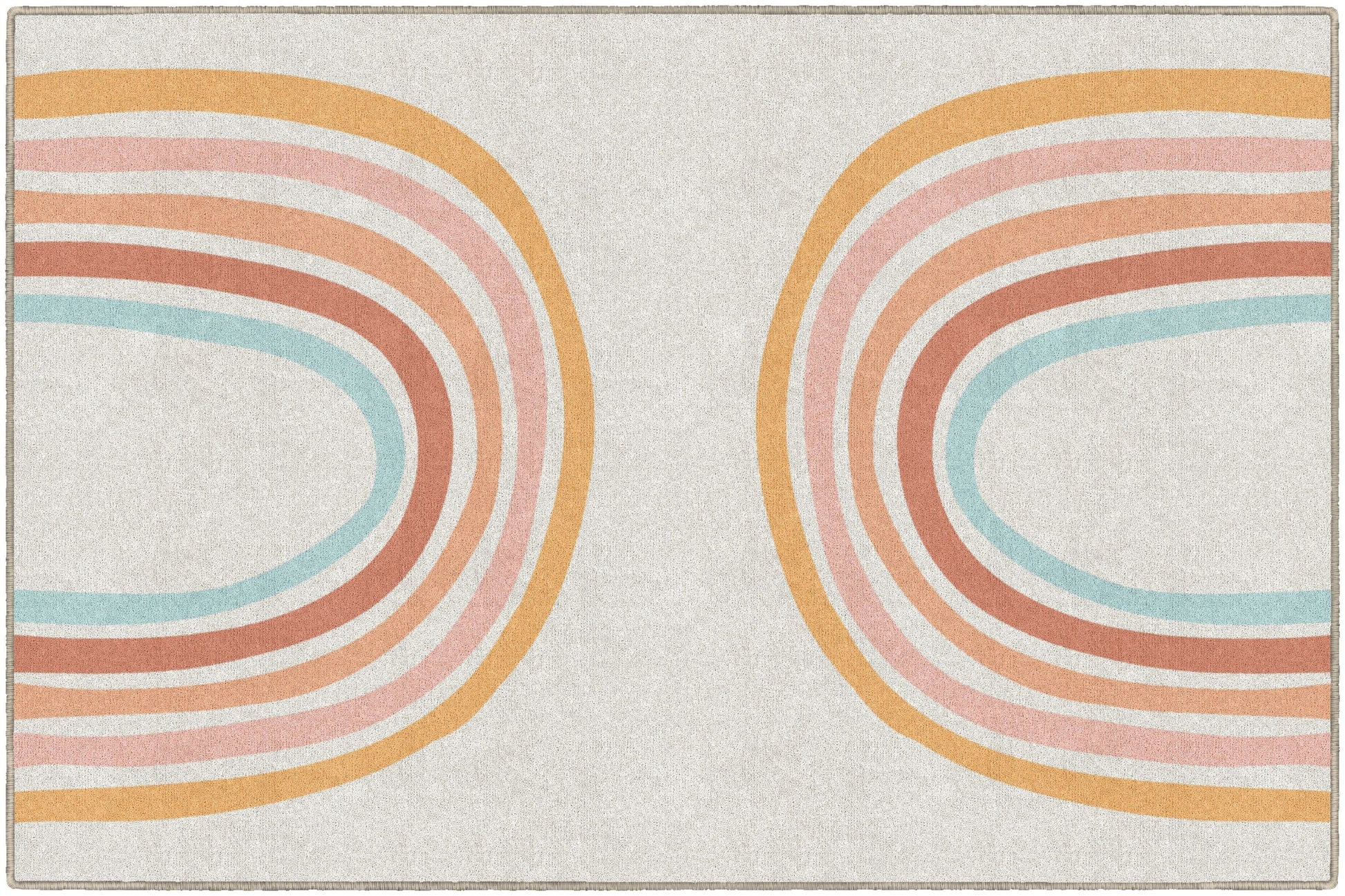 Good Vibes with Retro Rainbows Rug