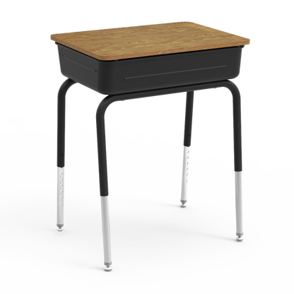 Lift-Lid Desk Medium Oak Laminate Surface
