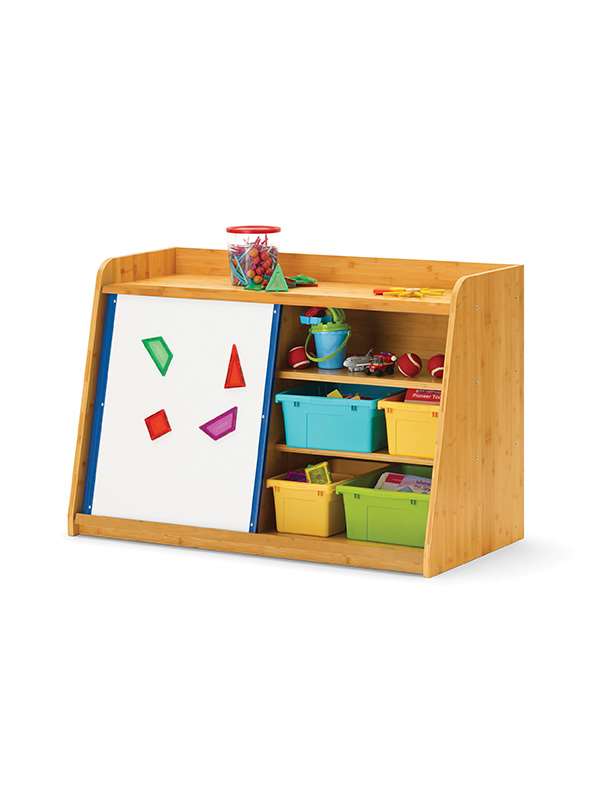 Write and Store Shelf with 1 board and vibrant tubs