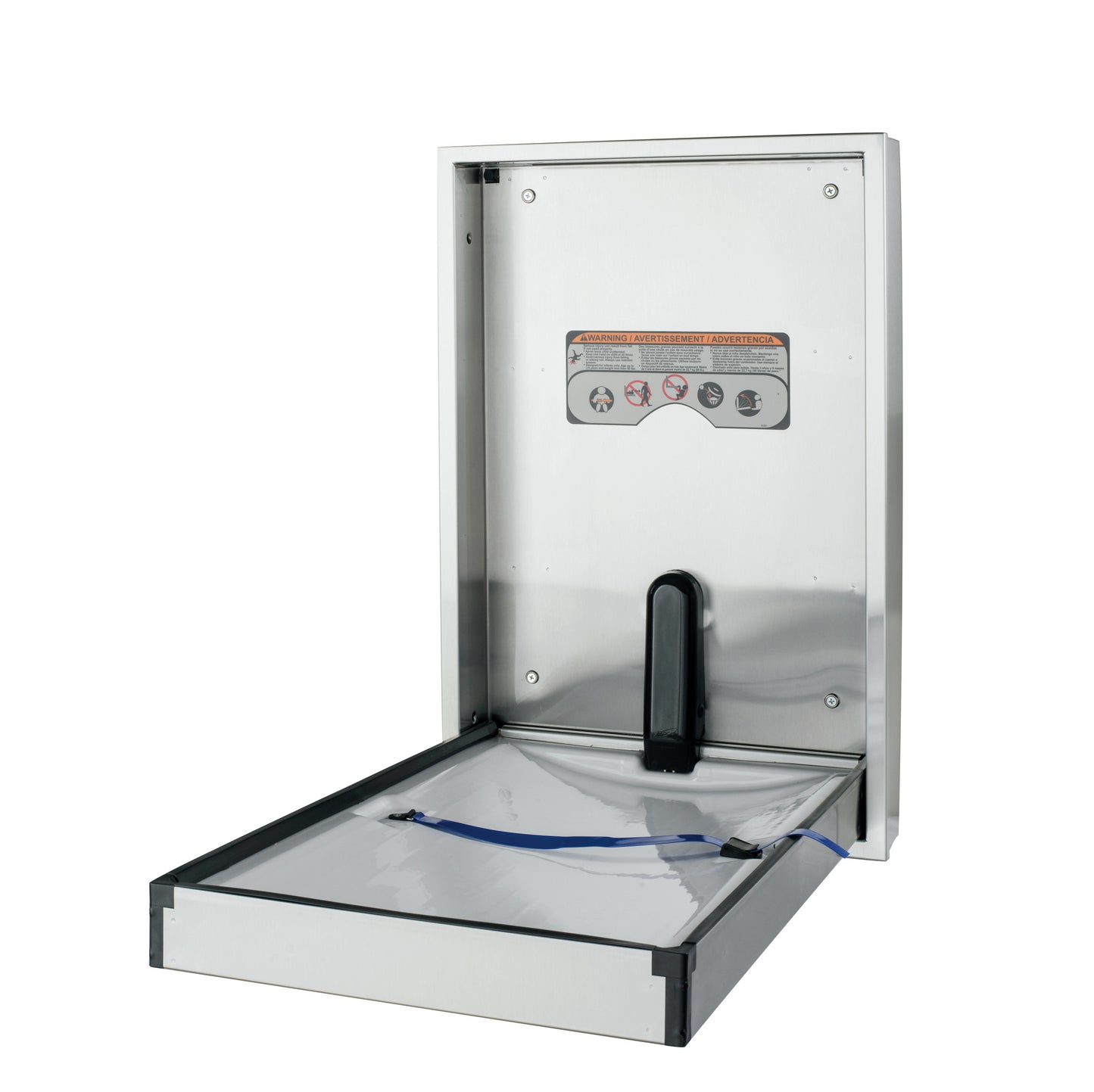 Summit Vertical Full Recessed Mount Stainless Steel Baby Changing Station