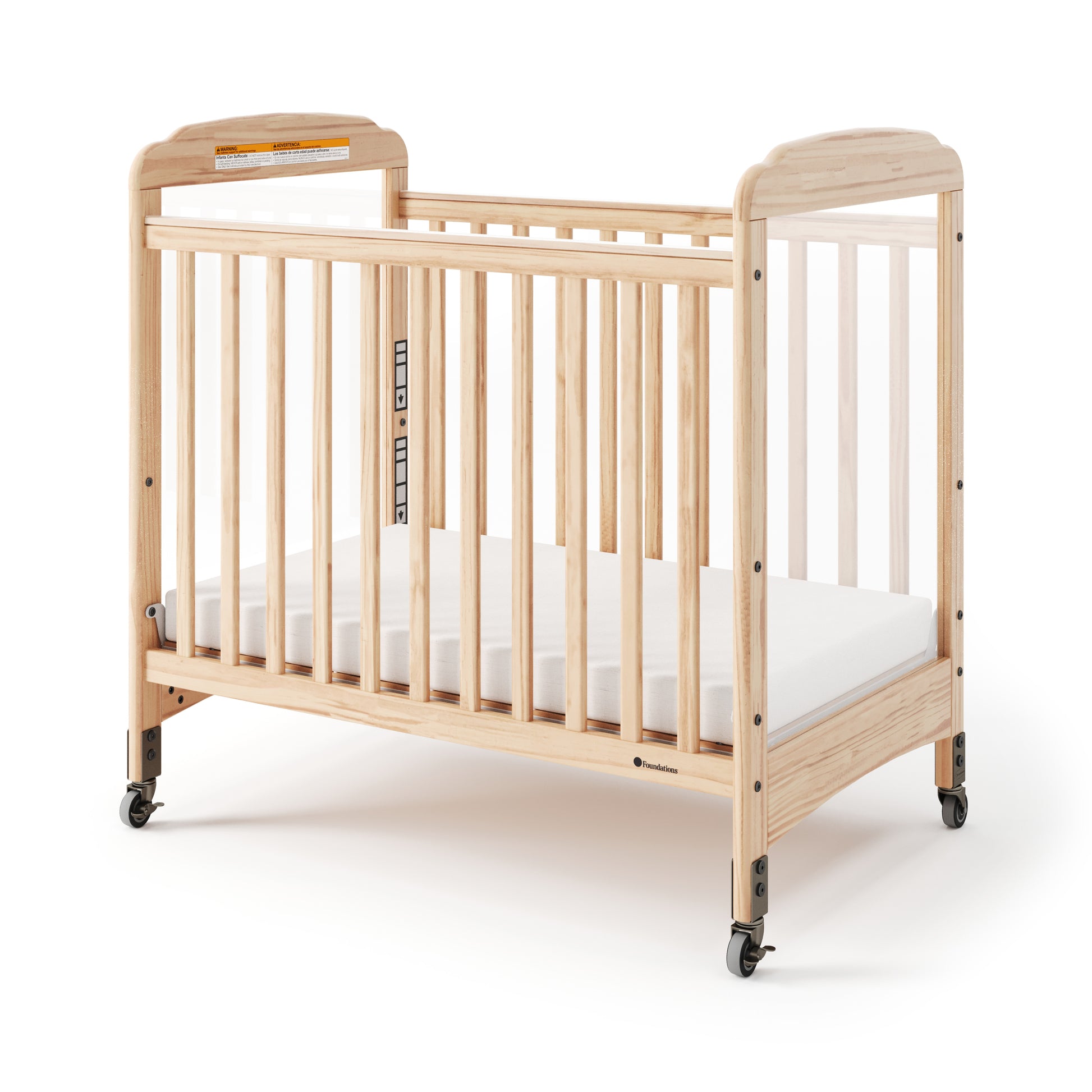 Next Gen Serenity Fixed-Side Clearview Compact Crib