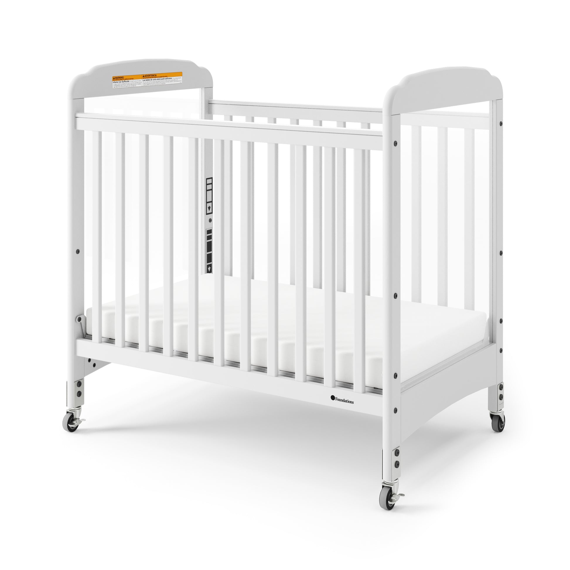 Next Gen Serenity Fixed-Side Clearview Compact Crib