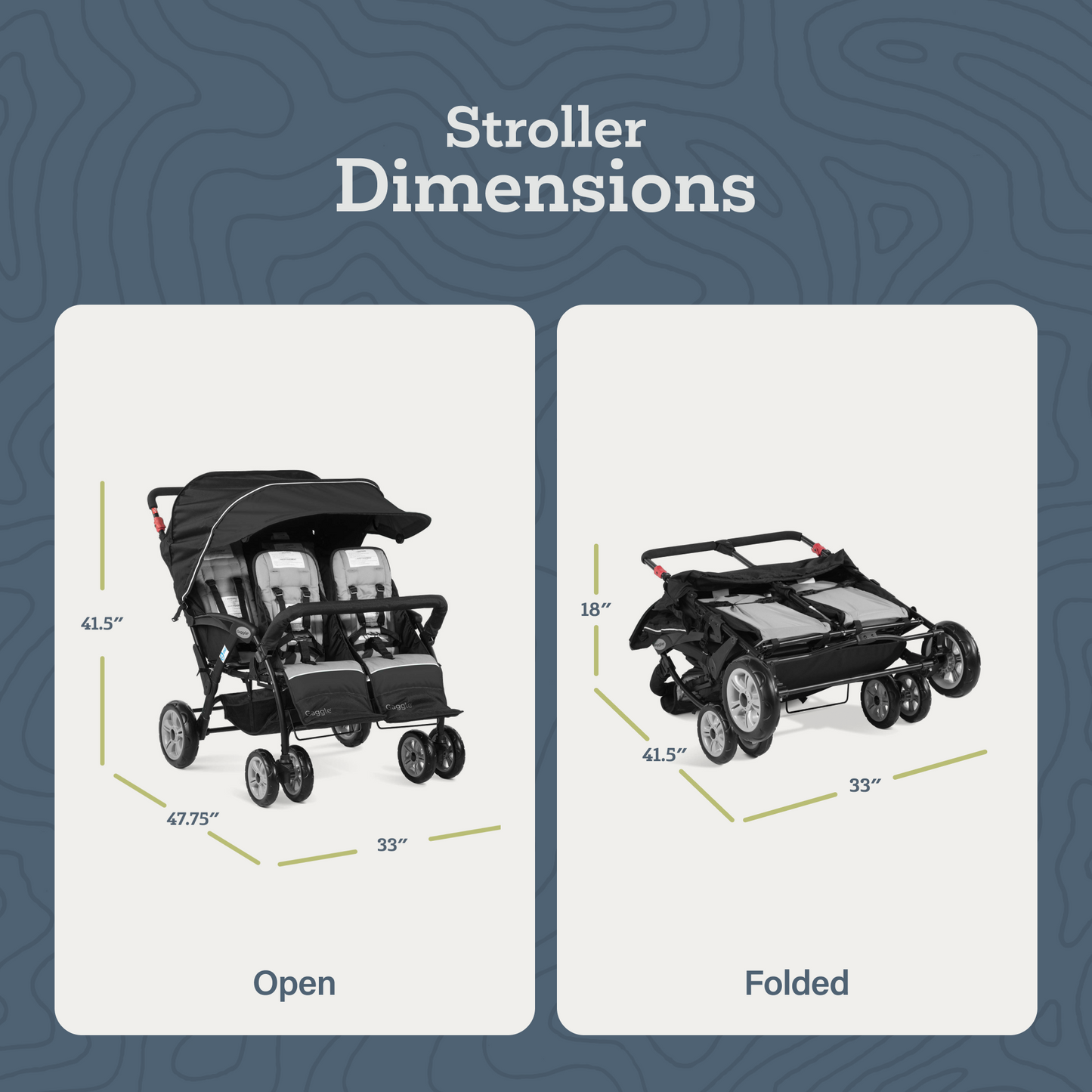 Compass 4 Seat Quad Stroller