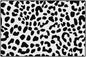 Black On White Leopard Rug