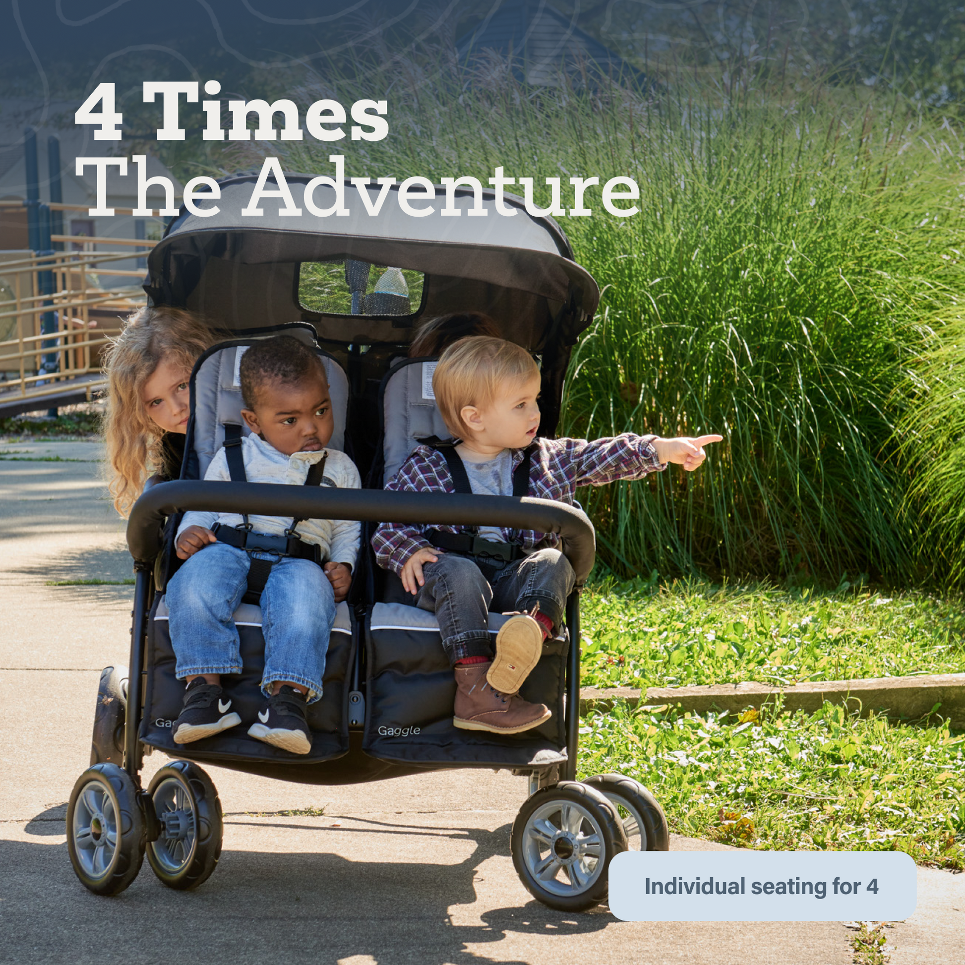 Compass 4 Seat Quad Stroller