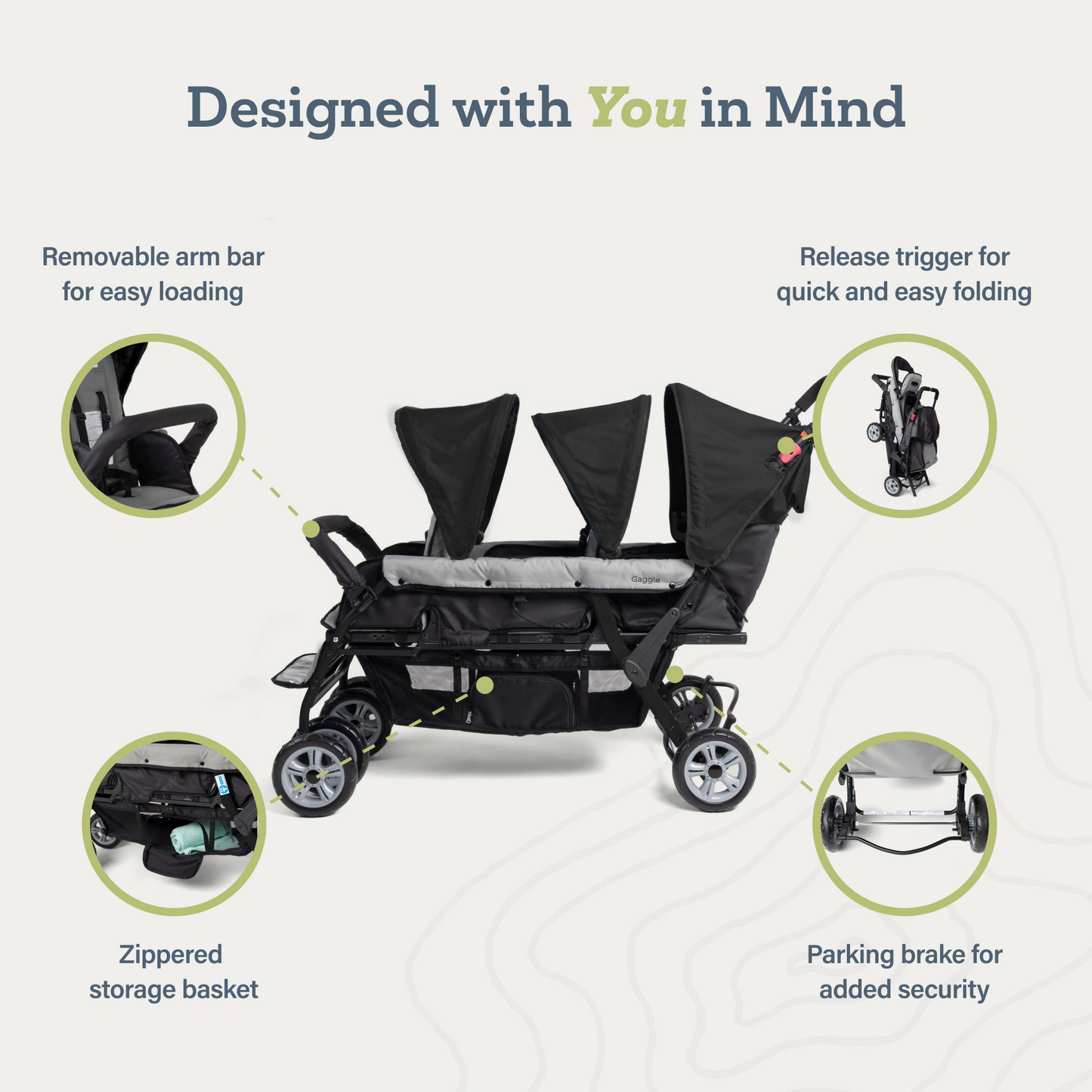 Compass Trio Triple Stroller