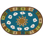 Sunny Day Learn & Play Rug Nature's Colors 4' x 6' Oval