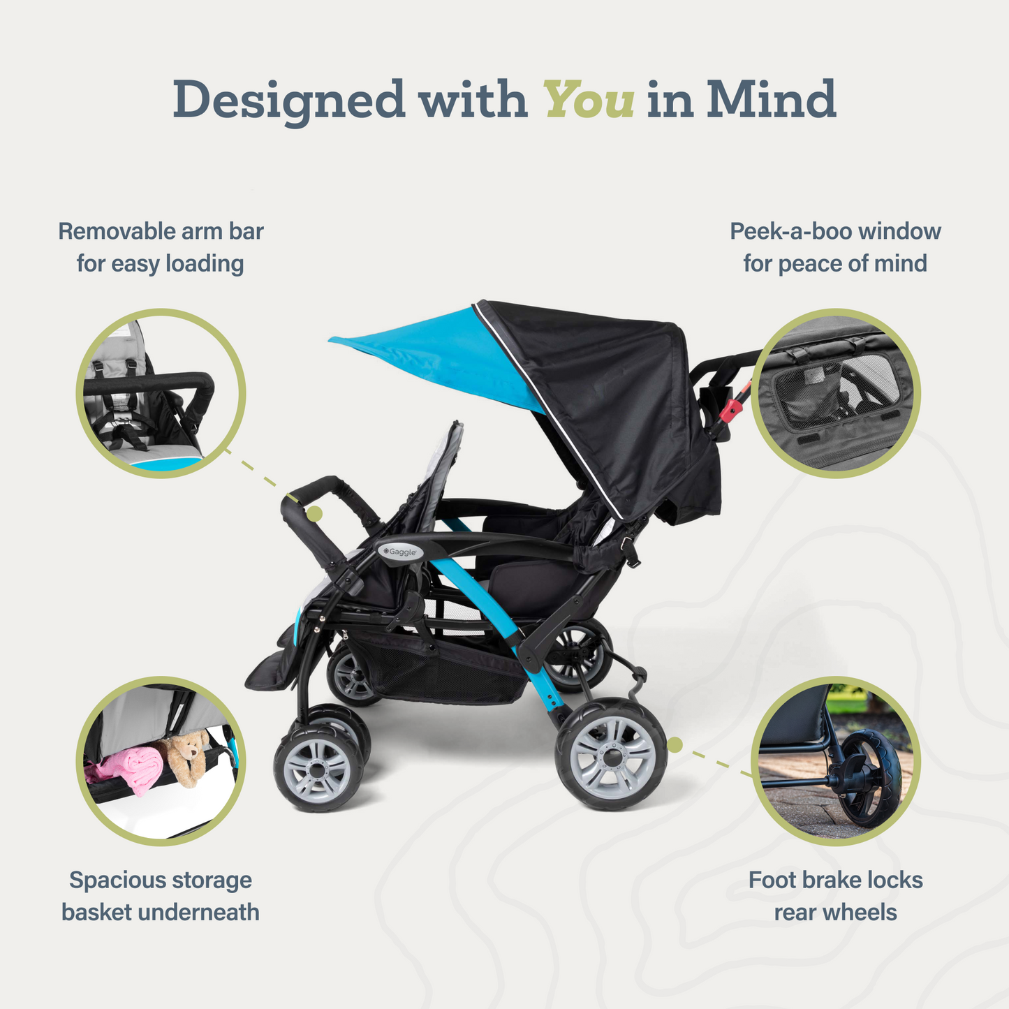 Compass 4 Seat Quad Stroller