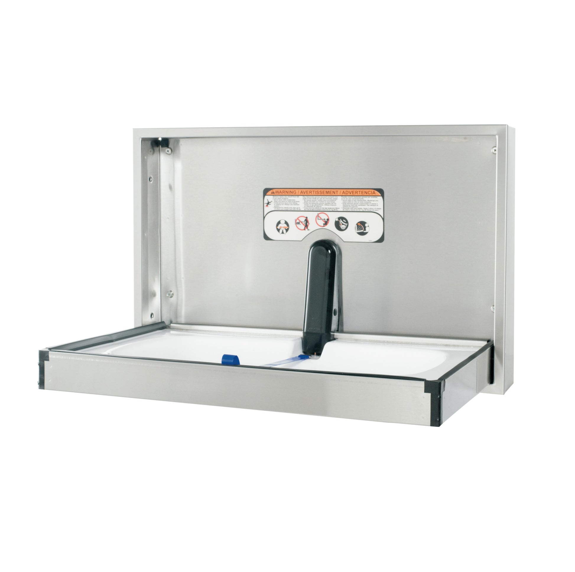Summit Horizontal Recessed Mount Full Stainless Steel Baby Changing Station