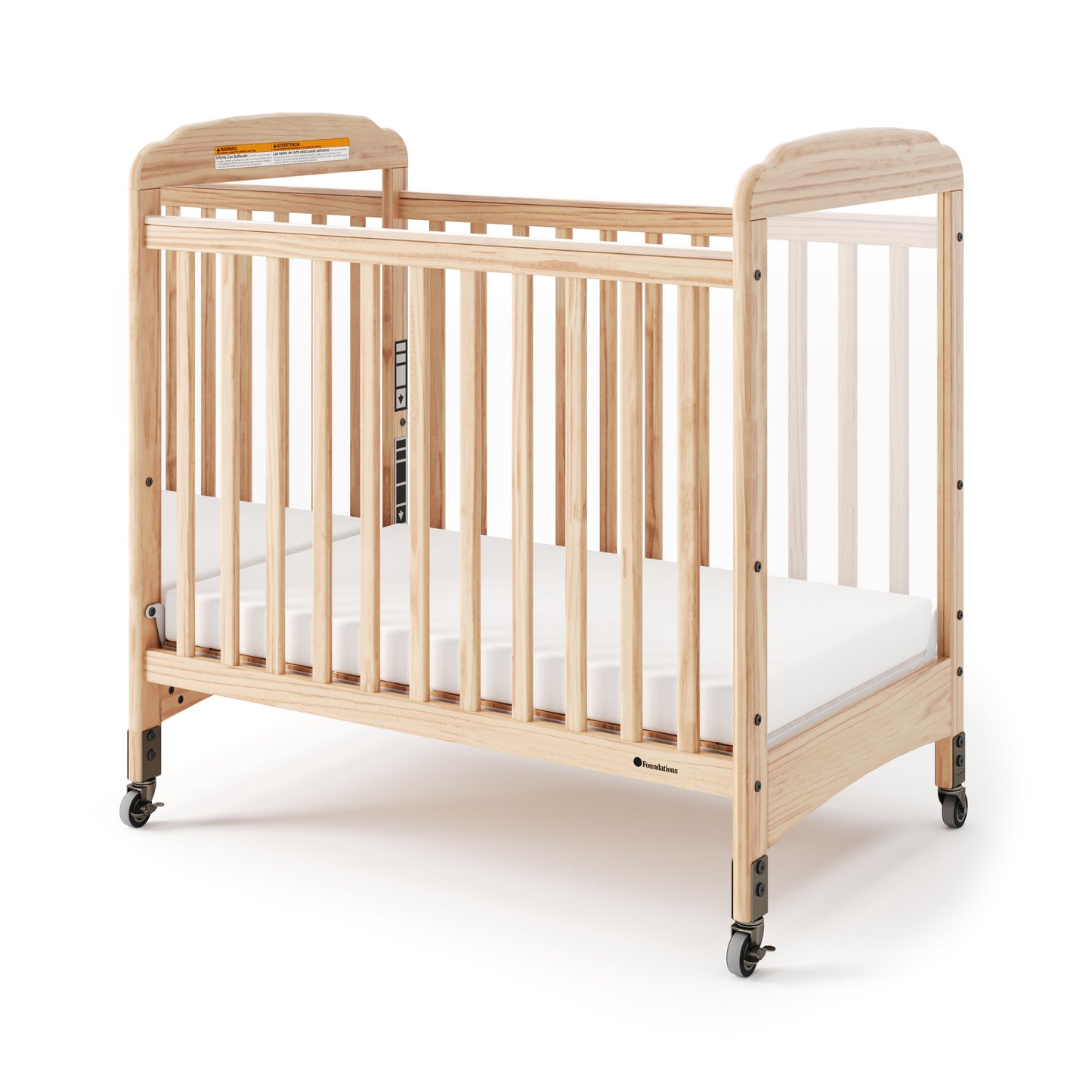 Next Gen Serenity Fixed-Side Mirror Compact Crib