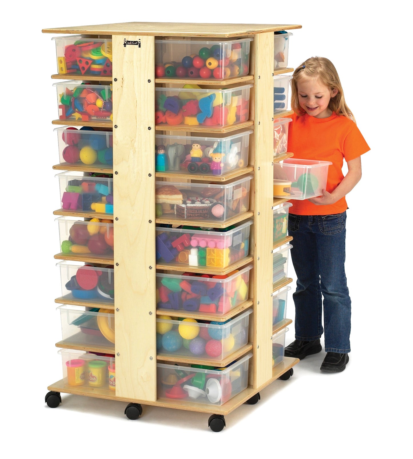 Jonti-Craft 32 Tub Tower - with Colored Tubs