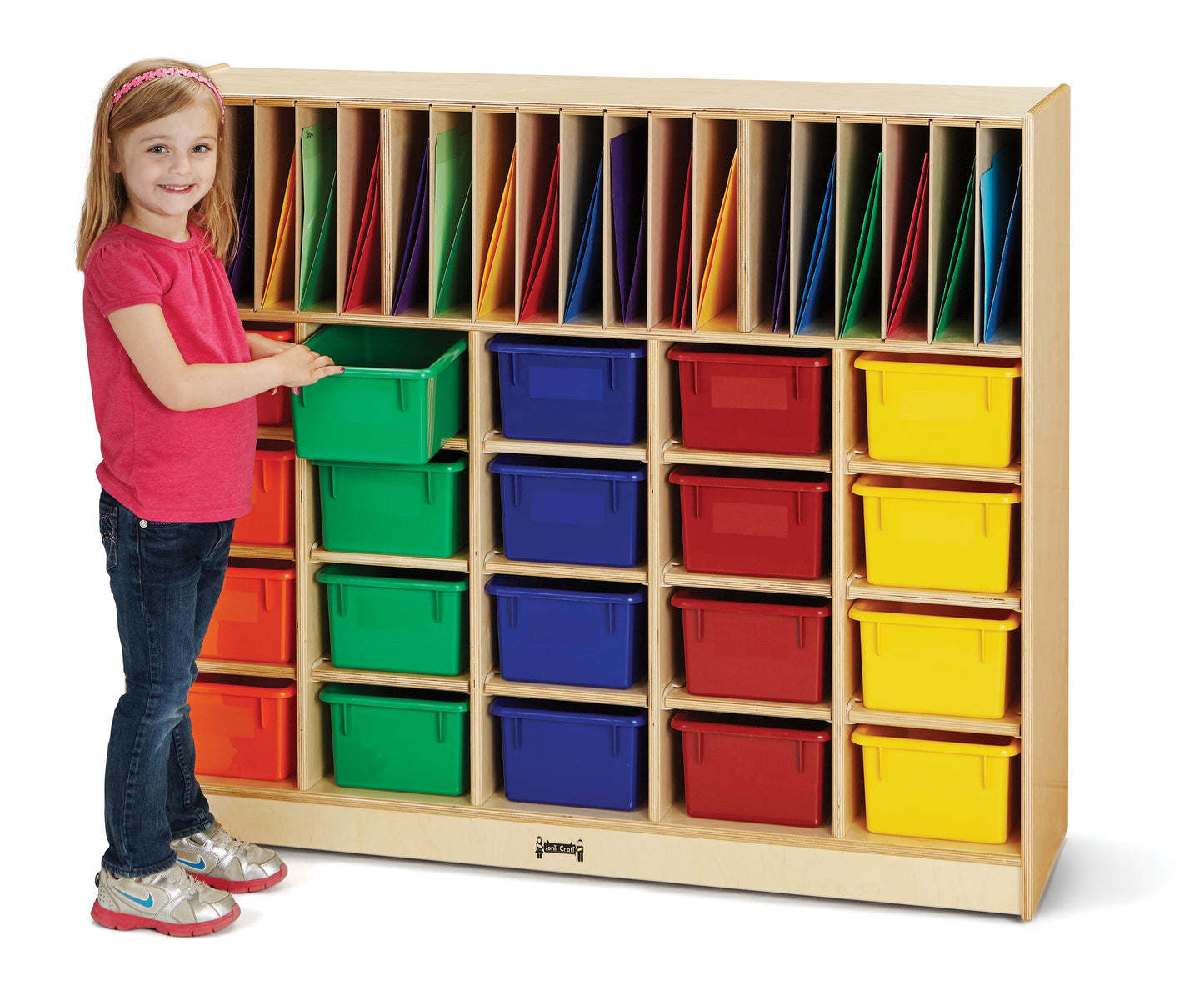 Jonti-Craft Classroom Organizer - with Colored Cubbie-Trays