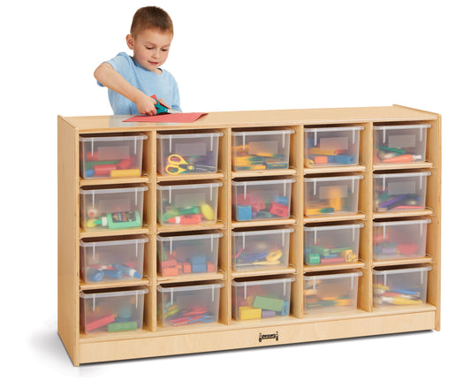 Jonti-Craft¨ 20 Cubbie-Tray Mobile Storage - with Clear Trays