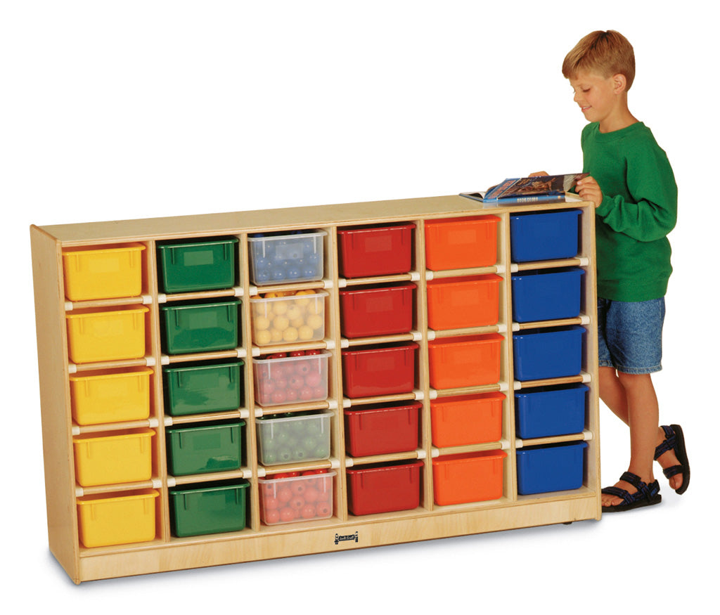 Jonti-Craft 30 Cubbie-Tray Mobile Storage - without Trays - ThriftyKYDZ