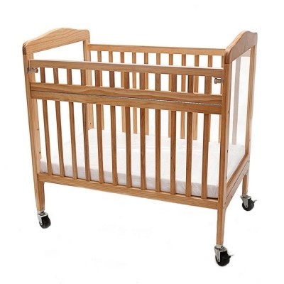 Adjustable Wooden Window Crib with Safety Gate