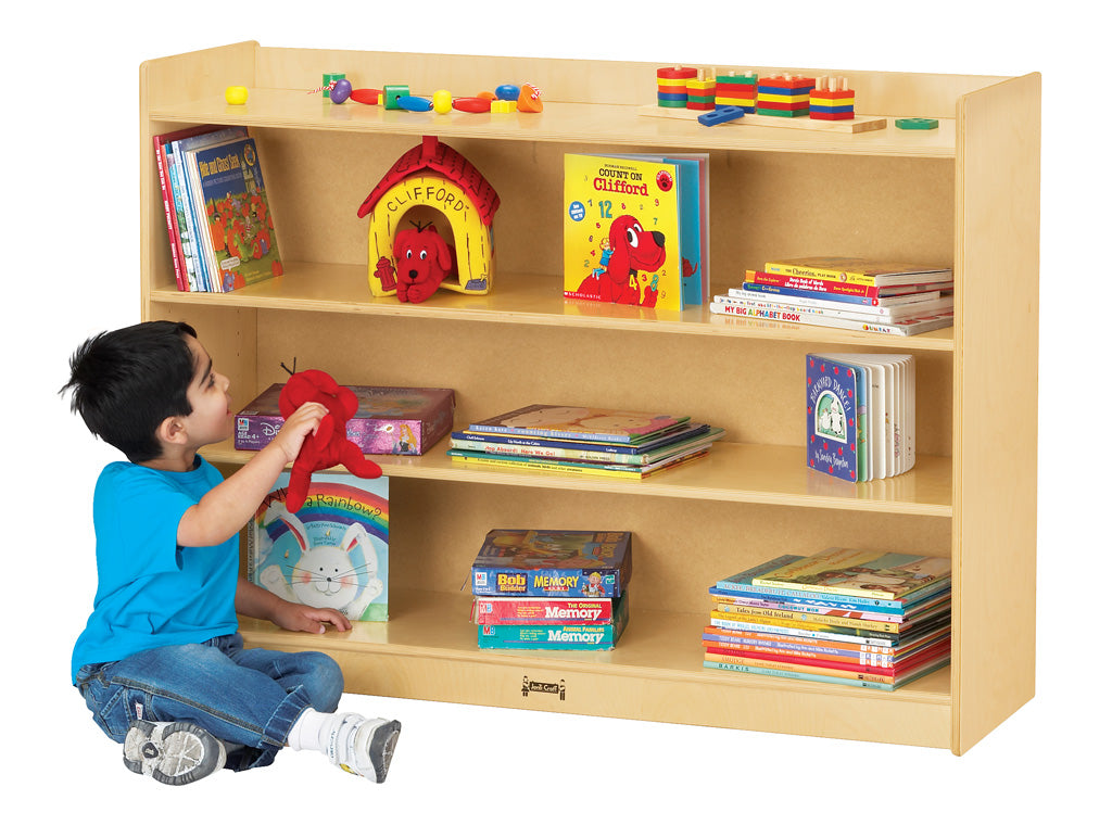 Jonti-Craft Adjustable Mobile Bookcase with Lip