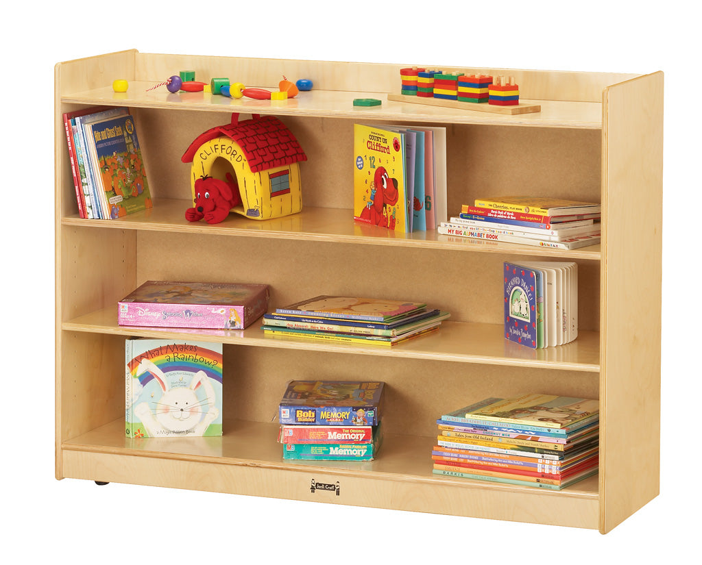 Jonti-Craft Adjustable Mobile Bookcase with Lip