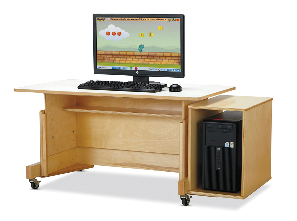 Jonti-Craft Apollo Single Computer Desk - White Top