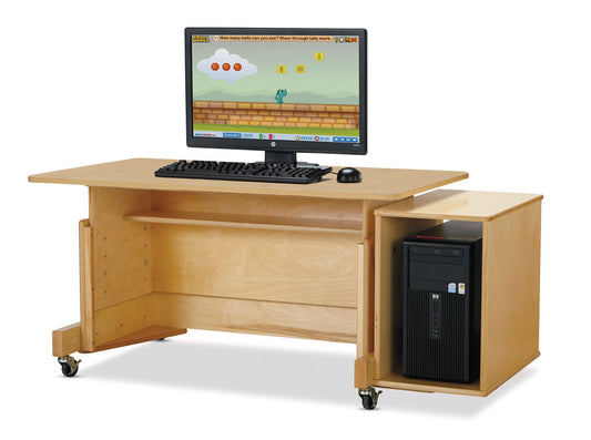 Jonti-Craft Apollo Single Computer Desk - Maple Top