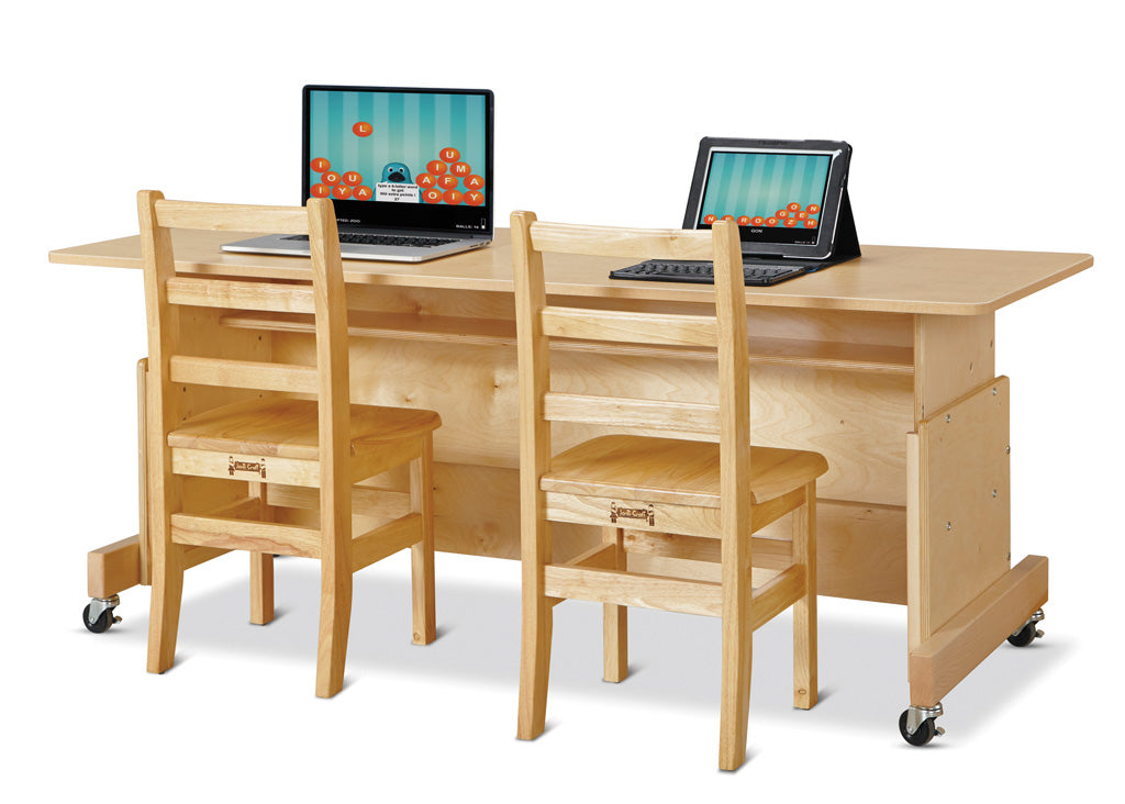 Jonti-Craft Apollo Double Computer Desk - Maple Top