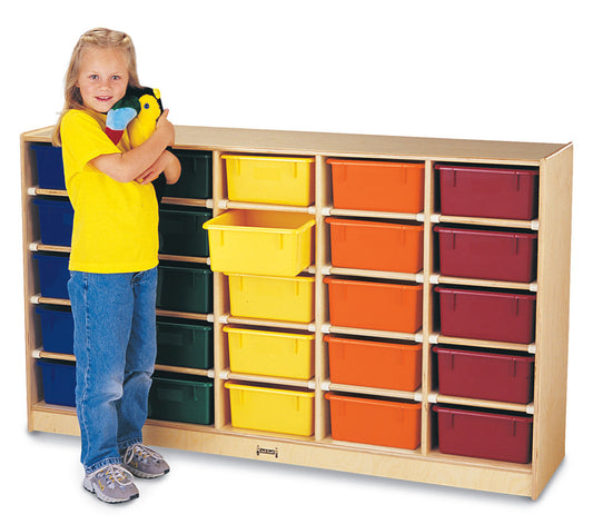 Jonti-Craft 25 Tub Mobile Storage - with Colored Tubs