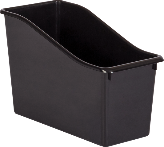 Black Plastic Book Bin