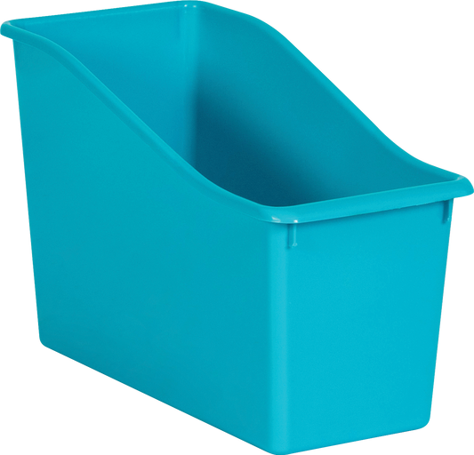 Teal Plastic Book Bin