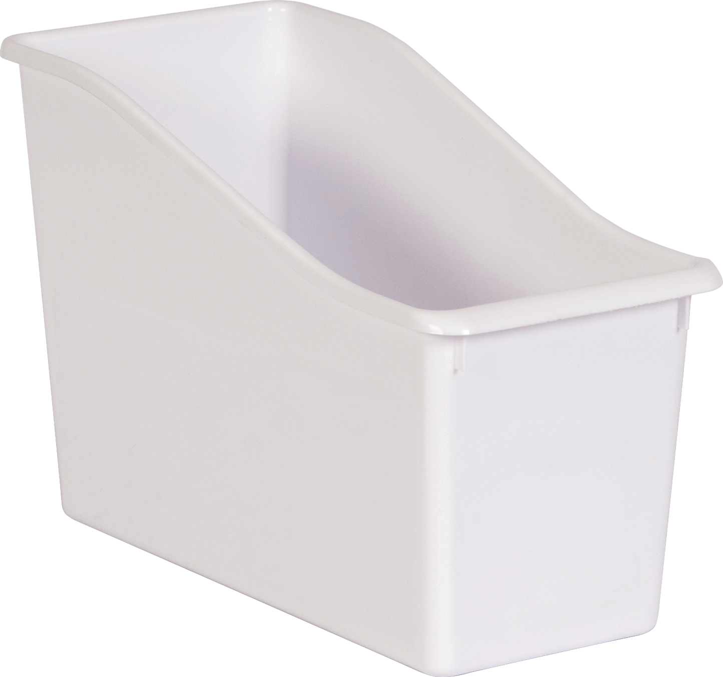 White Plastic Book Bin