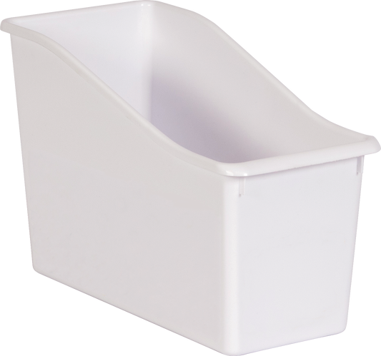 White Plastic Book Bin