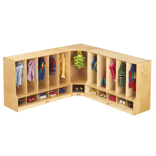 Jonti-Craft¨ Toddler Corner Coat Locker with Step - without Trays