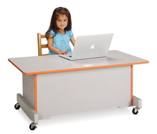 Rainbow Accents Apollo Single Computer Desk - Teal