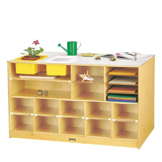 Jonti-Craft Mobile Twin Storage Island - without Trays