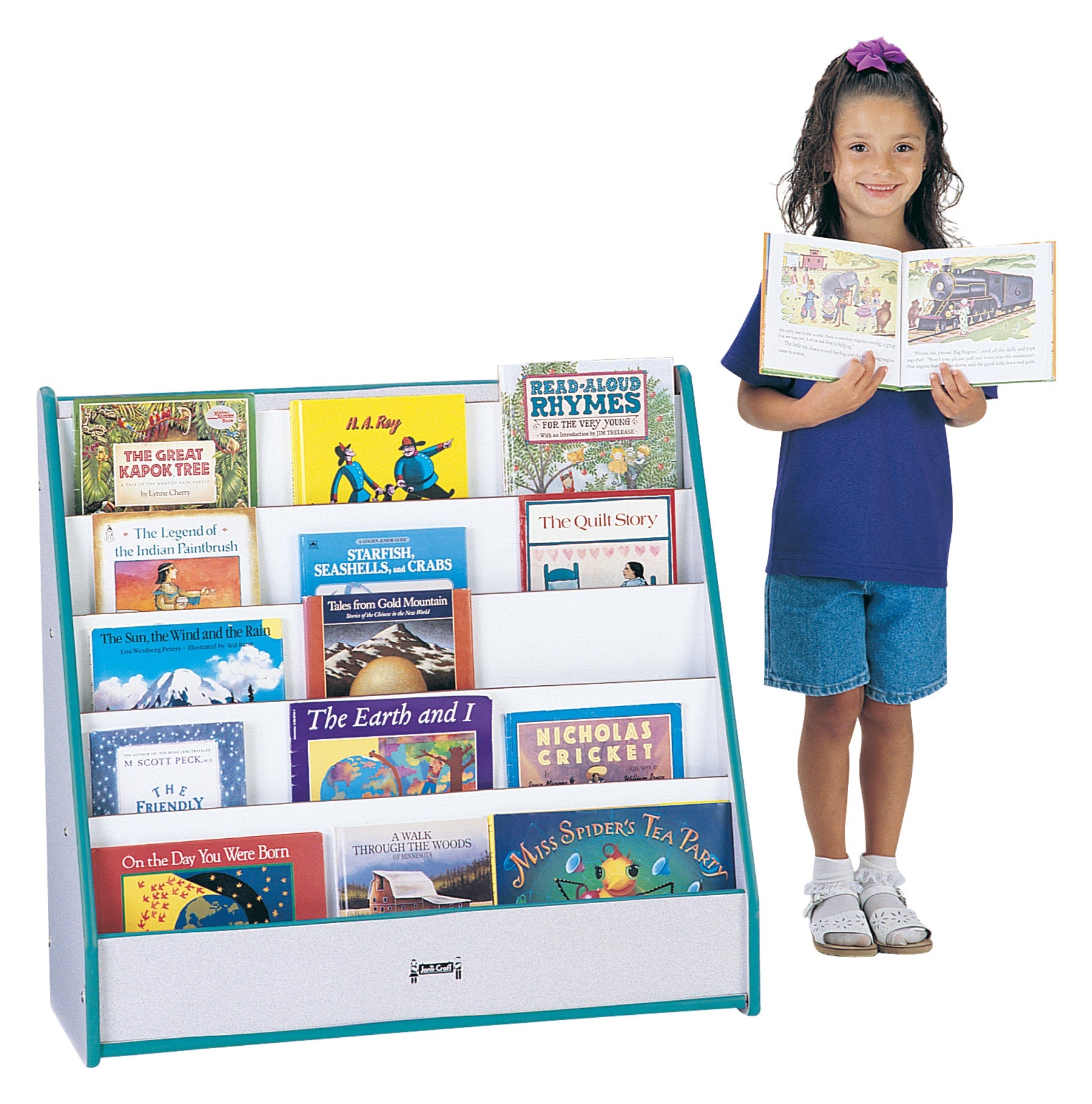 Rainbow Accents Flushback Pick-a-Book Stand - Blue