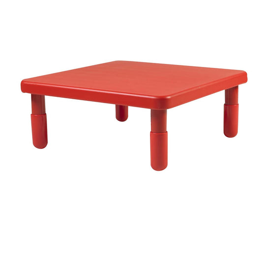 Value Table, 28" Square, 12" inch leg (Candy Apple Red)