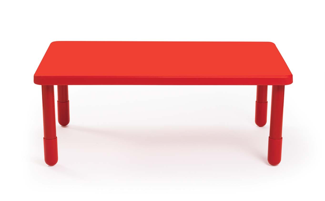 Value Table, 48" x 28" Rectangle, 20" inch leg (Candy Apple Red)