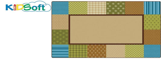 Pattern Blocks Rug (Nature's Colors) (6' x 9')