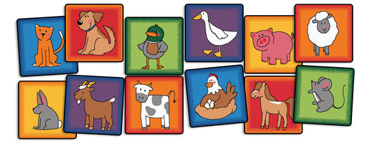 Farm Animal Seating Kit, Set of 12, 16" Squares