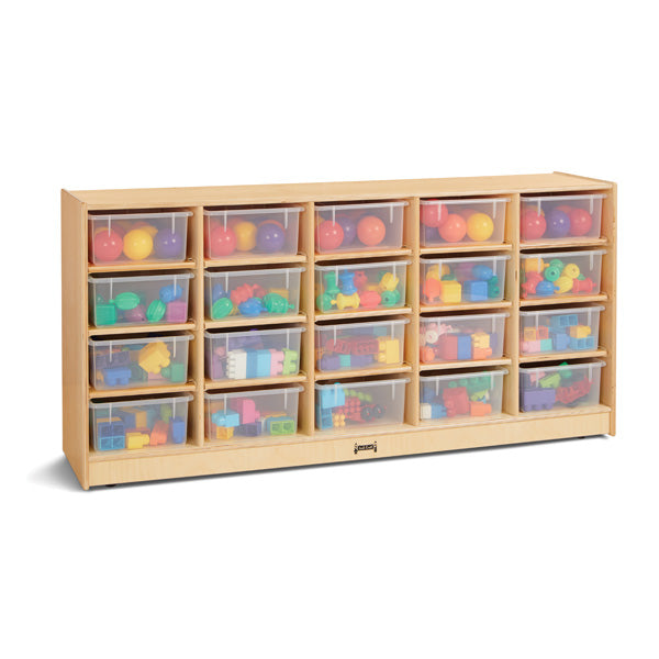 Jonti-Craft 20 Tub Mobile Storage - with Clear Tubs