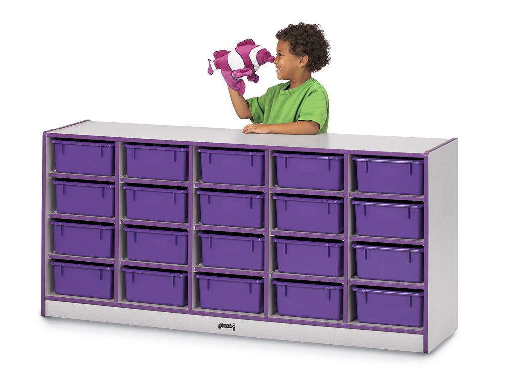 Rainbow Accents 20 Tub Mobile Storage - without Tubs - Purple