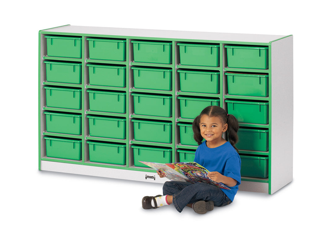 Rainbow Accents 25 Tub Mobile Storage - without Tubs - Teal