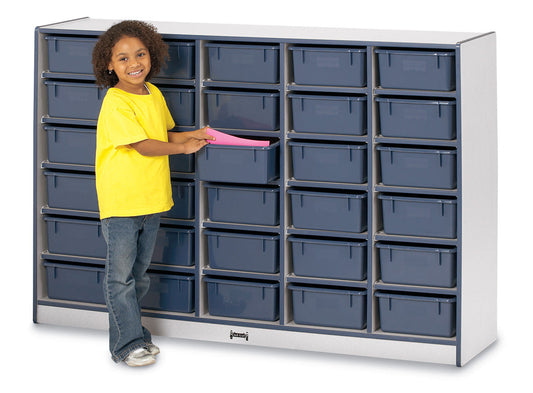 Rainbow Accents 30 Tub Mobile Storage - without Tubs - Blue