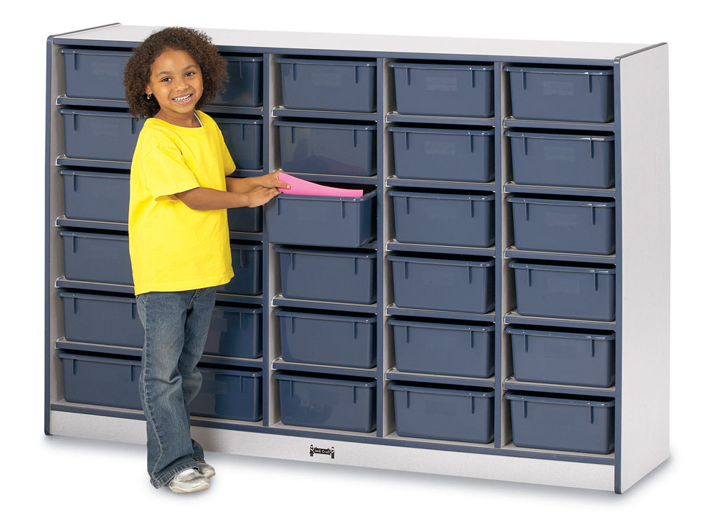 Rainbow Accents 30 Tub Mobile Storage - with Tubs - Navy